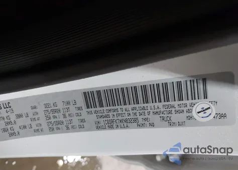 2019 Ram 1500 Longhorn 4X4 5'7 Box from USA, damaged, VIN 1C6SRFKTXKN832385